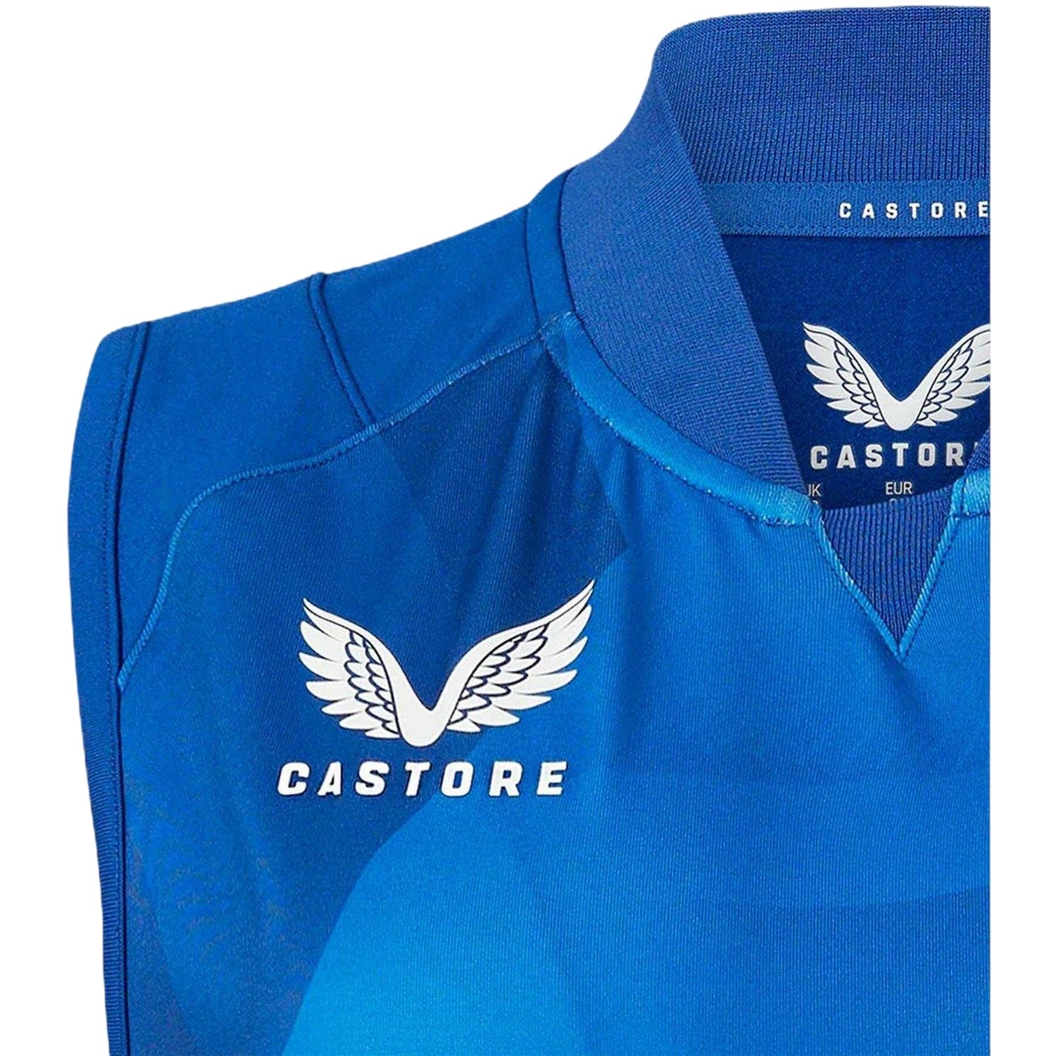 Sodalite Blue - Side - Castore Womens-Ladies England Cricket Sleeveless T-Shirt