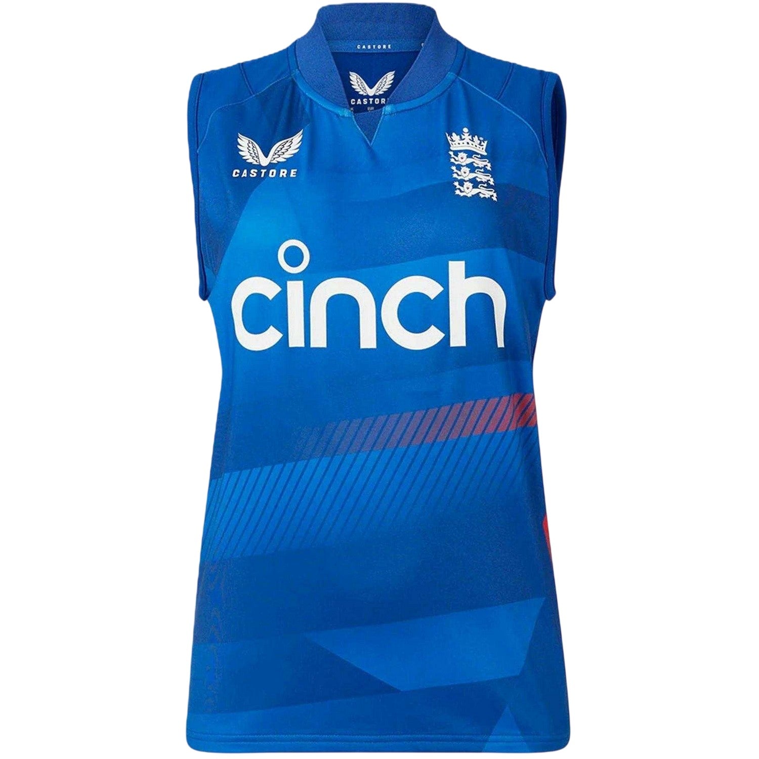Sodalite Blue - Front - Castore Womens-Ladies England Cricket Sleeveless T-Shirt
