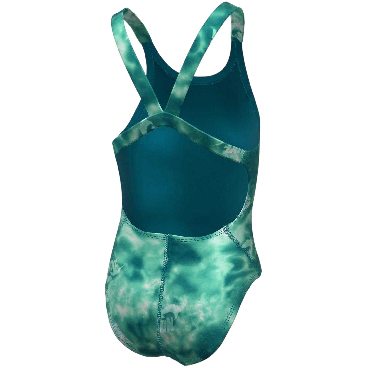 Bleached Turquoise - Back - Nike Girls Hydrastrong One Piece Swimsuit