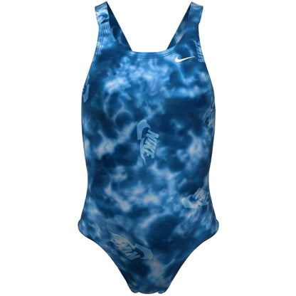 Blue - Front - Nike Girls Hydrastrong One Piece Swimsuit