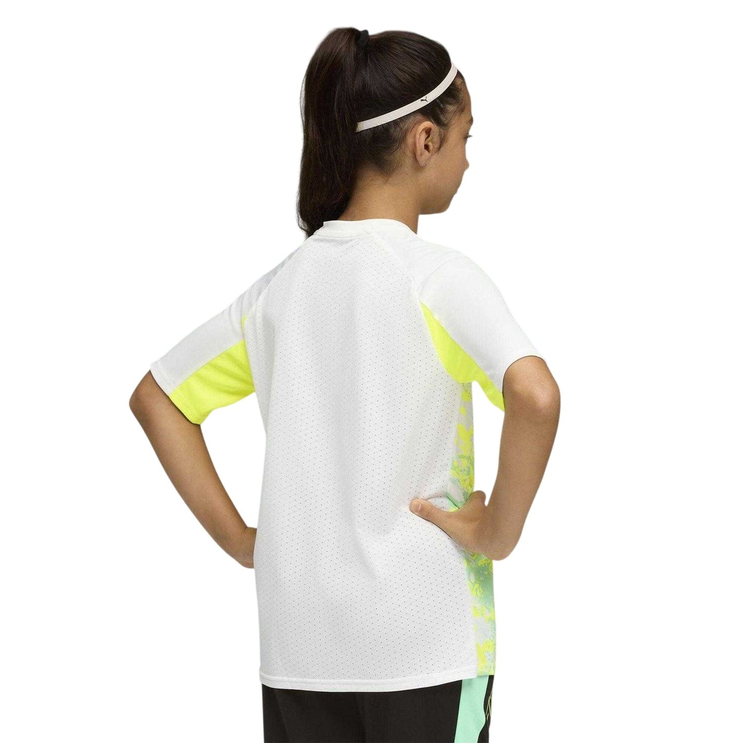 White-Yellow - Lifestyle - Puma Boys Logo Performance T-Shirt