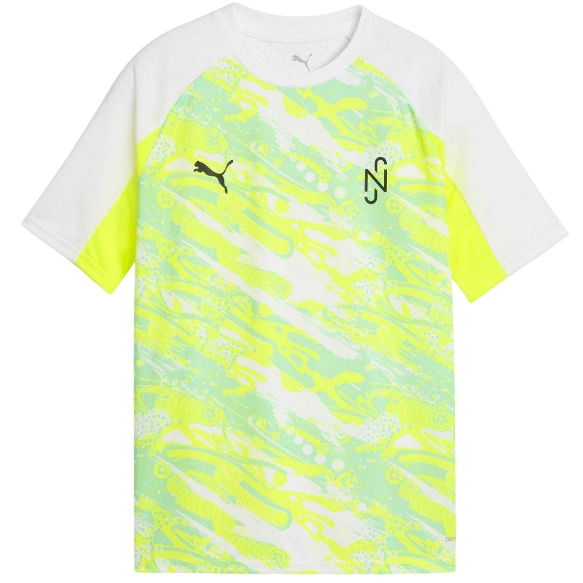 White-Yellow - Front - Puma Boys Logo Performance T-Shirt
