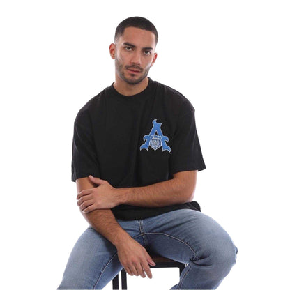 Black - Lifestyle - Avirex Mens Cunningham Oversized T-Shirt
