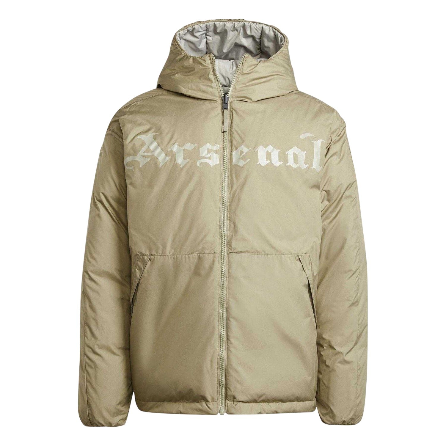 Green - Front - Adidas Mens Arsenal FC Logo Anorak