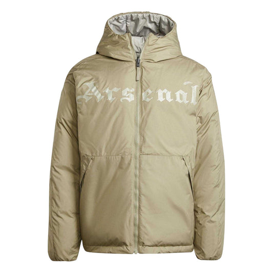 Green - Front - Adidas Mens Arsenal FC Logo Anorak
