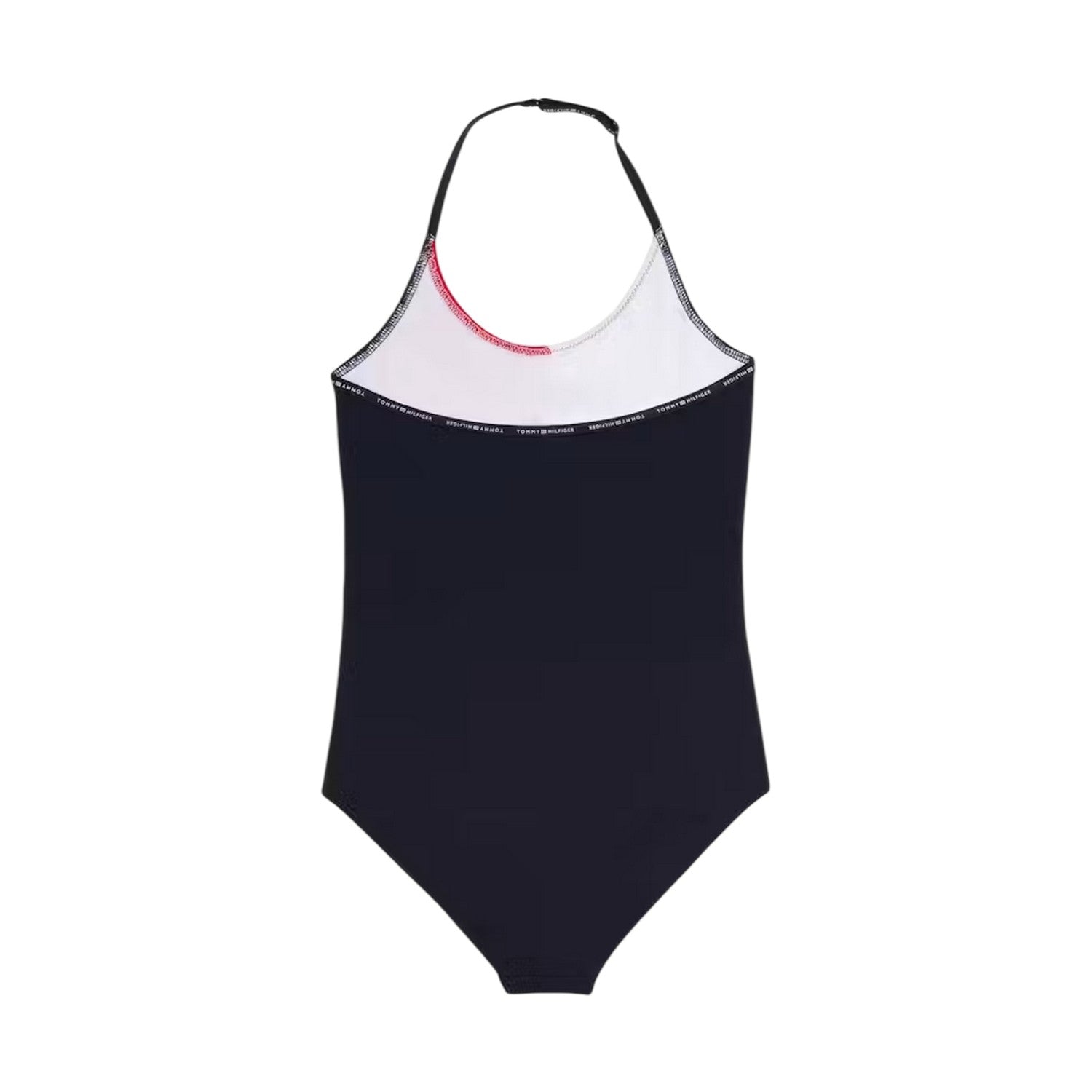 Desert Sky-Red-White - Back - Tommy Hilfiger Girls Colour Block One Piece Swimsuit