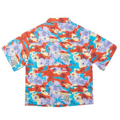Multicoloured - Back - Off White Girls All-Over Print Bowling Shirt