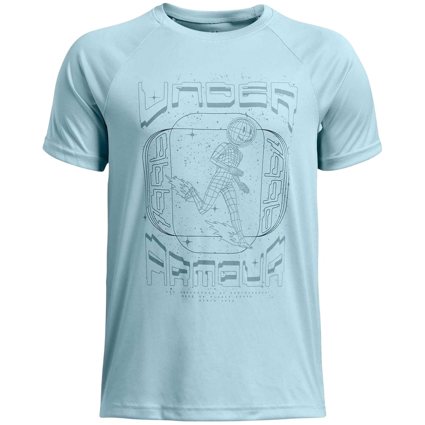 Blue - Front - Under Armour Childrens-Kids Game Day Performance Raglan T-Shirt