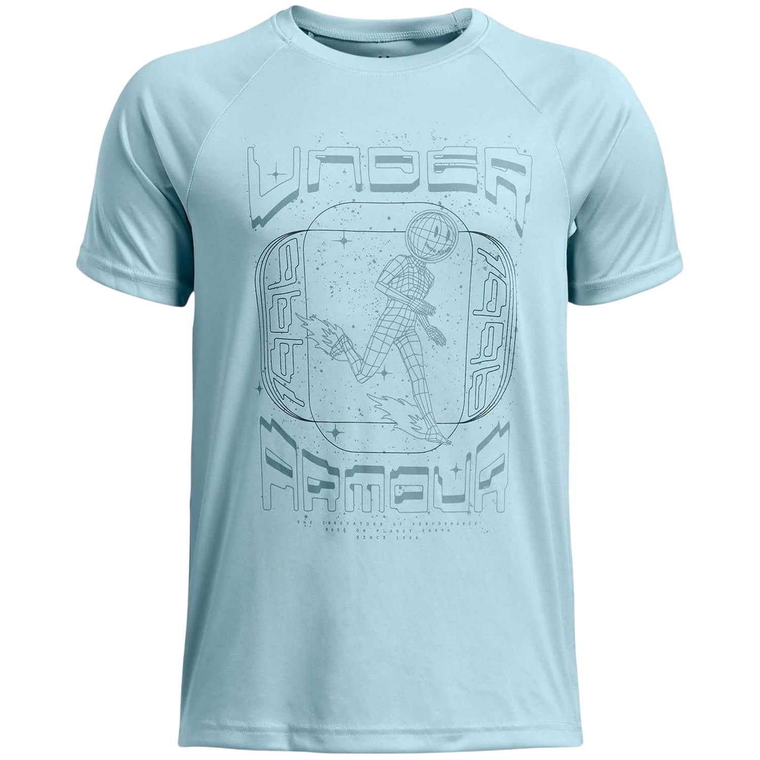 Blue - Front - Under Armour Childrens-Kids Game Day Performance Raglan T-Shirt