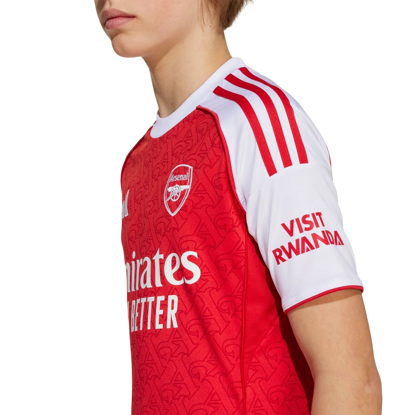 Red - Side - Adidas Childrens-Kids Arsenal FC Raglan T-Shirt