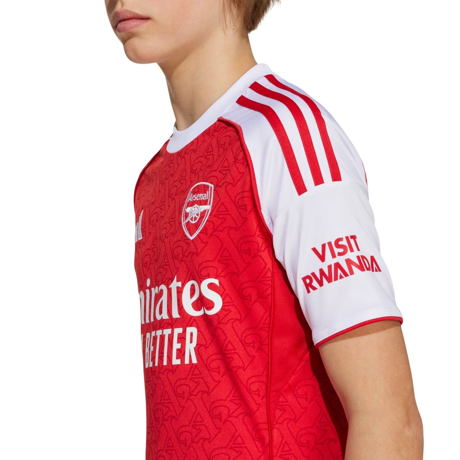 Red - Side - Adidas Childrens-Kids Arsenal FC Raglan T-Shirt