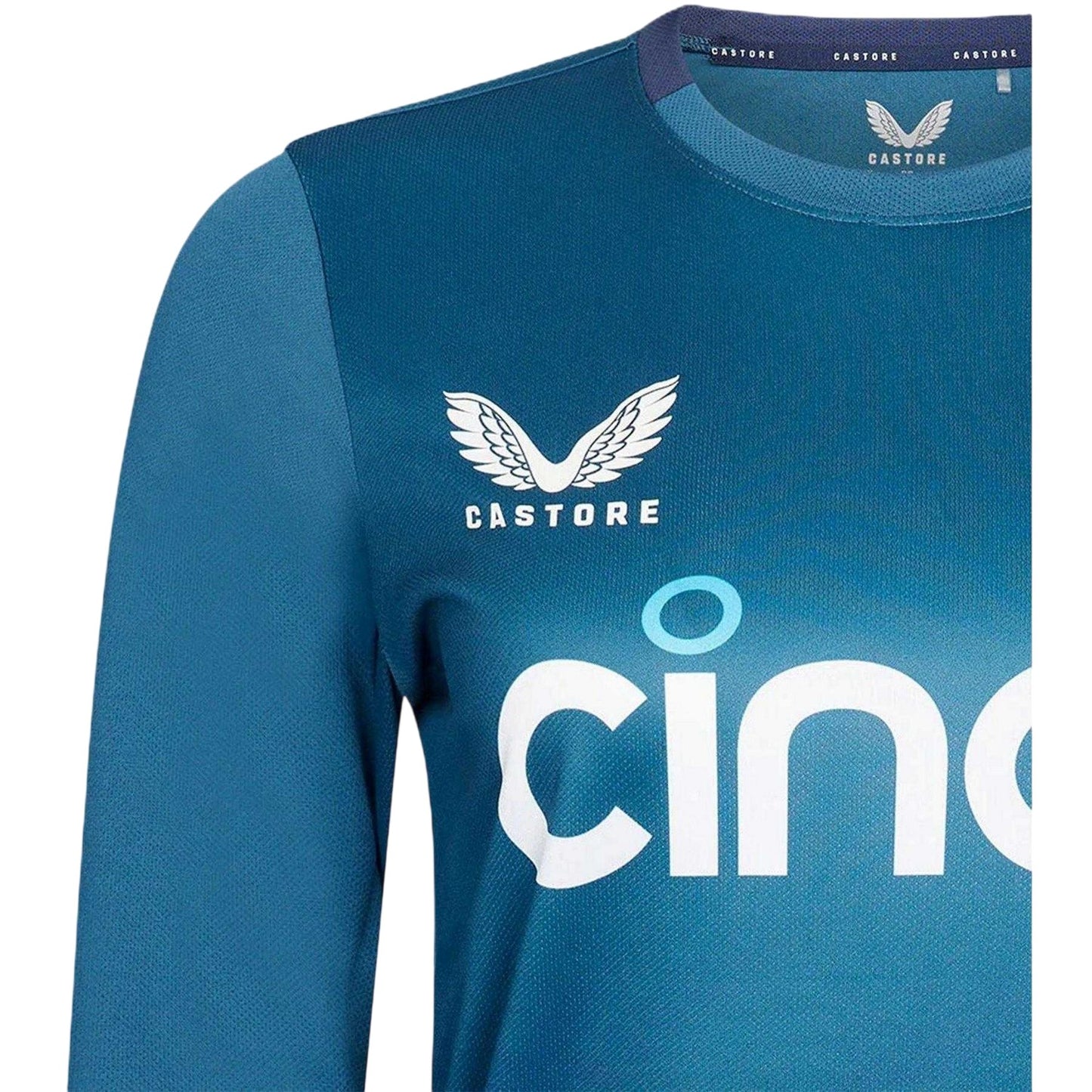 Peacoat - Side - Castore Womens-Ladies England Cricket Training Jersey