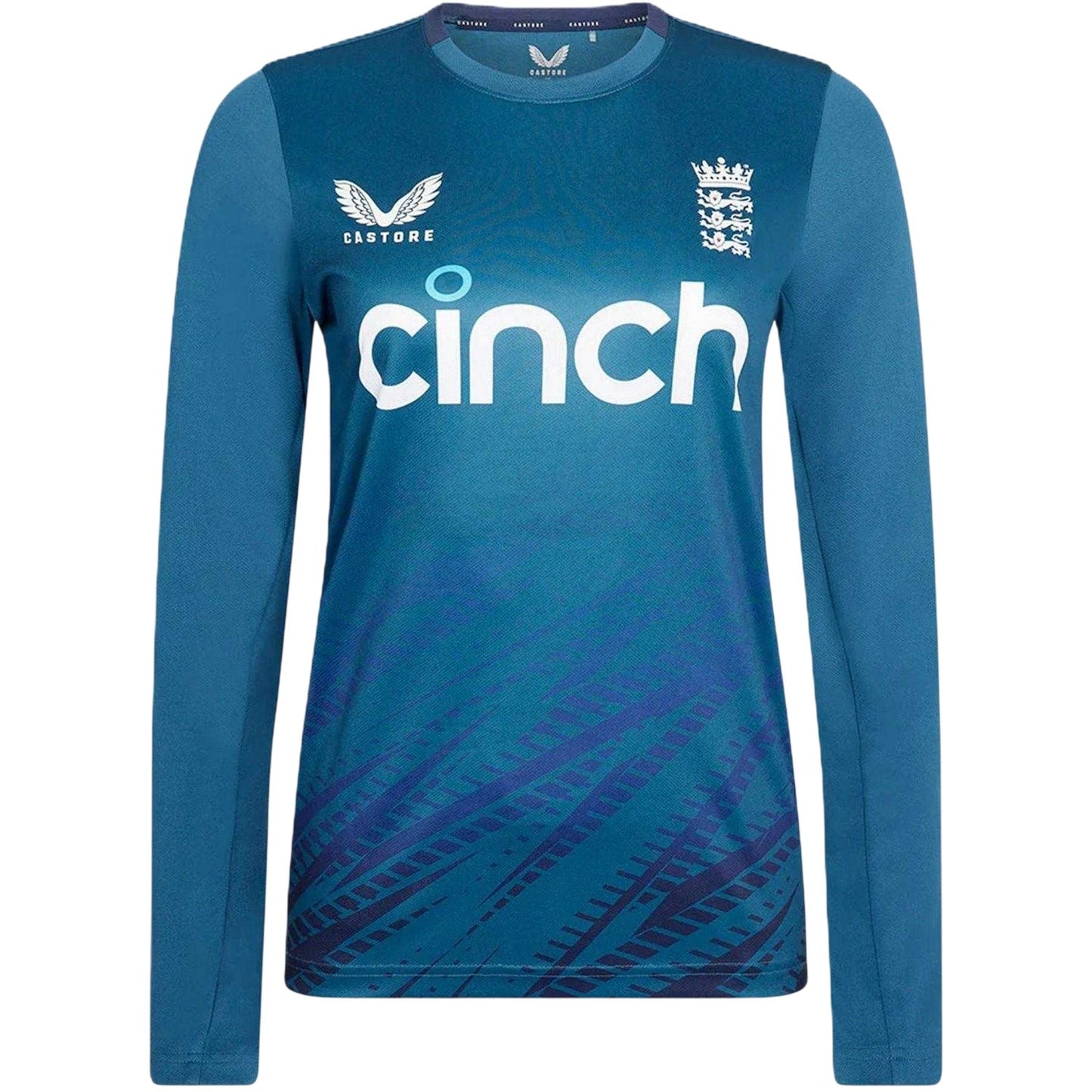 Peacoat - Front - Castore Womens-Ladies England Cricket Training Jersey