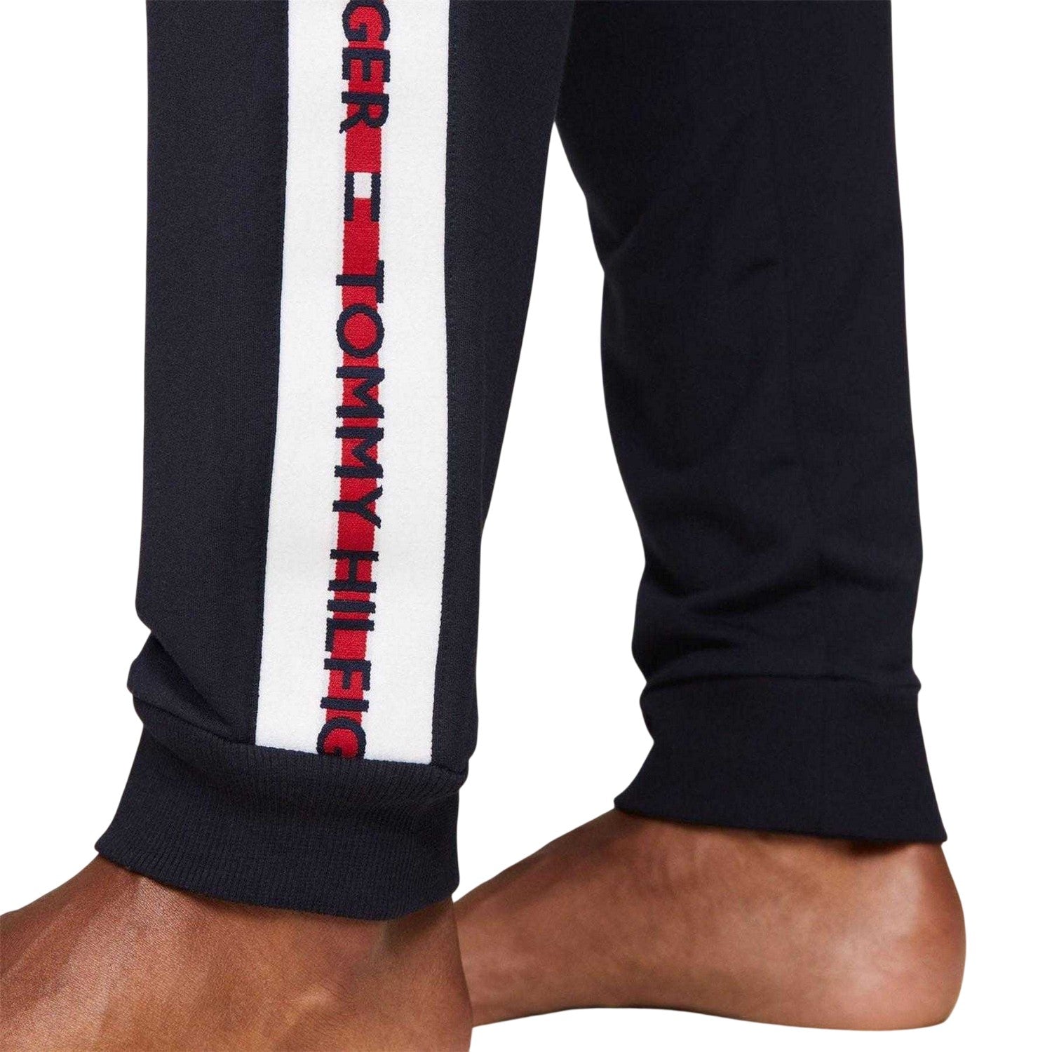 Blue - Lifestyle - Tommy Hilfiger Mens Cotton Logo Jogging Bottoms