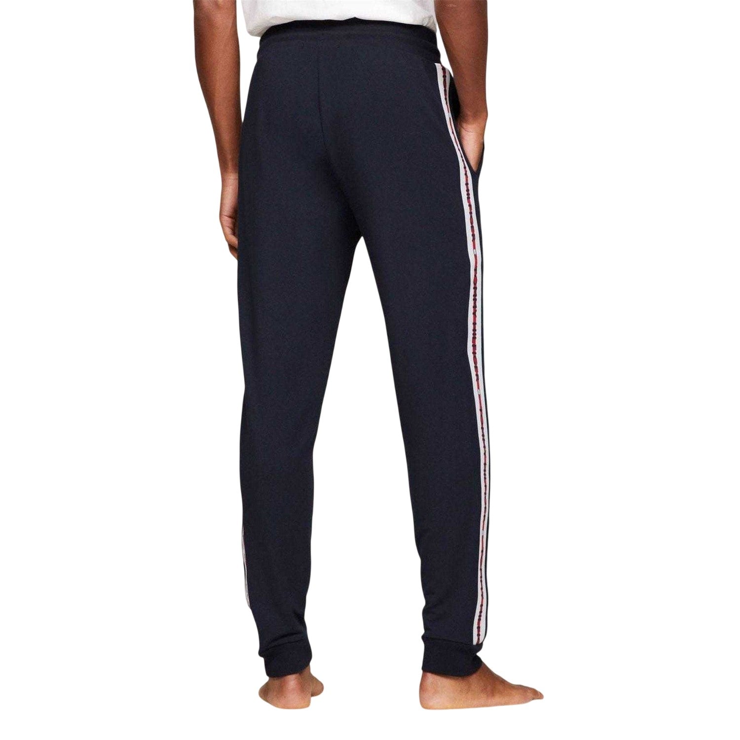 Blue - Pack Shot - Tommy Hilfiger Mens Cotton Logo Jogging Bottoms