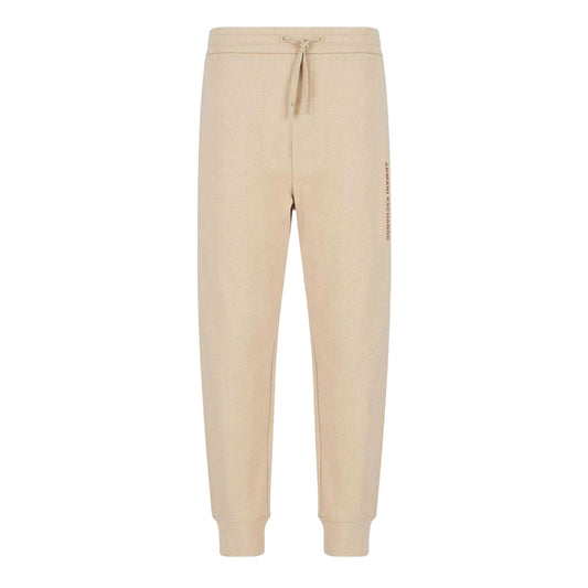 Beige - Front - Armani Exchange Mens Cotton Logo Trousers