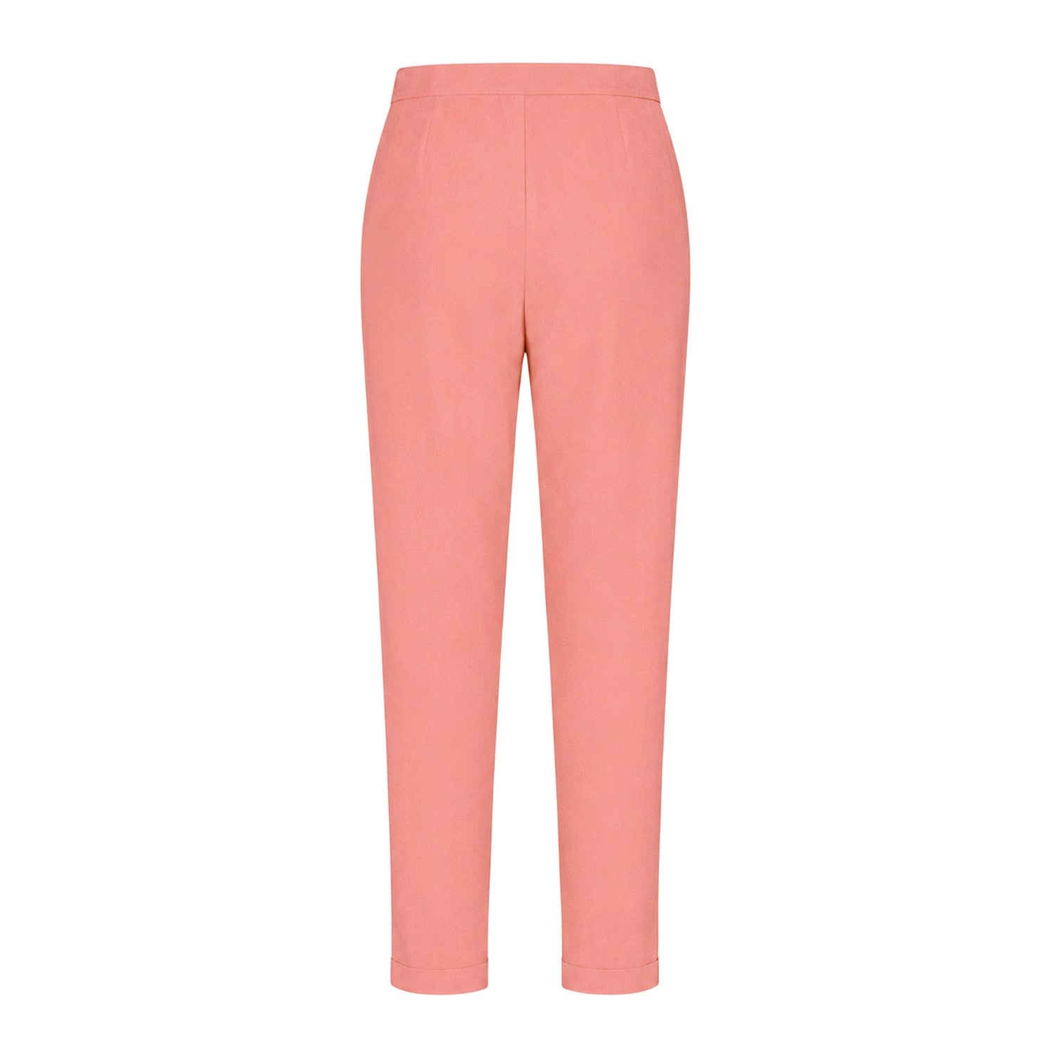 Pink - Back - Emporio Armani EA7 Womens-Ladies High Waist Straight Leg Trousers