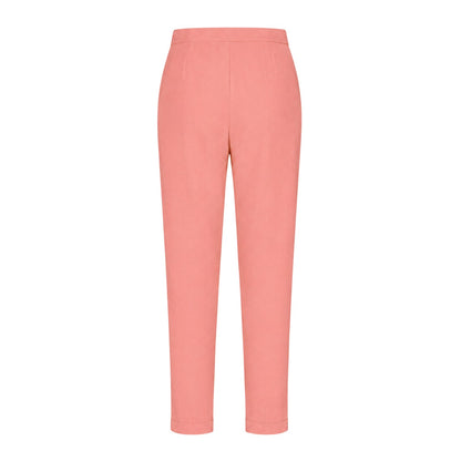 Pink - Back - Emporio Armani EA7 Womens-Ladies High Waist Straight Leg Trousers