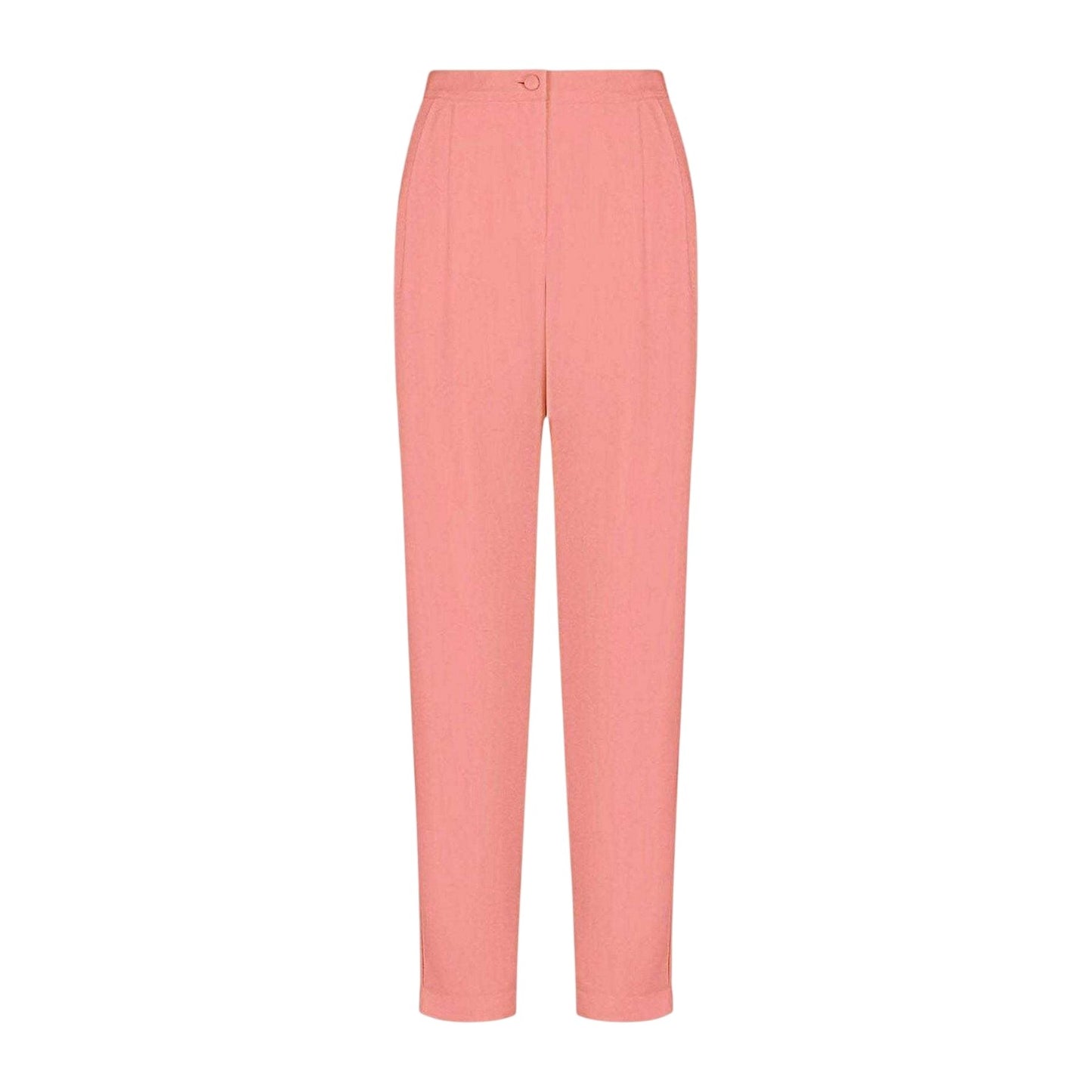 Pink - Front - Emporio Armani EA7 Womens-Ladies High Waist Straight Leg Trousers