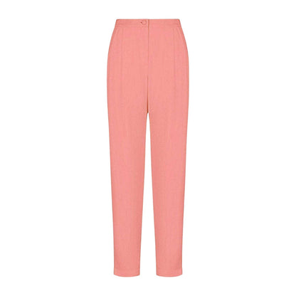 Pink - Front - Emporio Armani EA7 Womens-Ladies High Waist Straight Leg Trousers