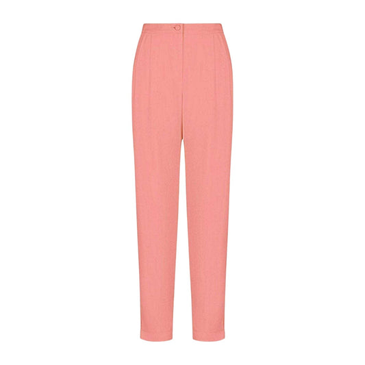 Pink - Front - Emporio Armani EA7 Womens-Ladies High Waist Straight Leg Trousers