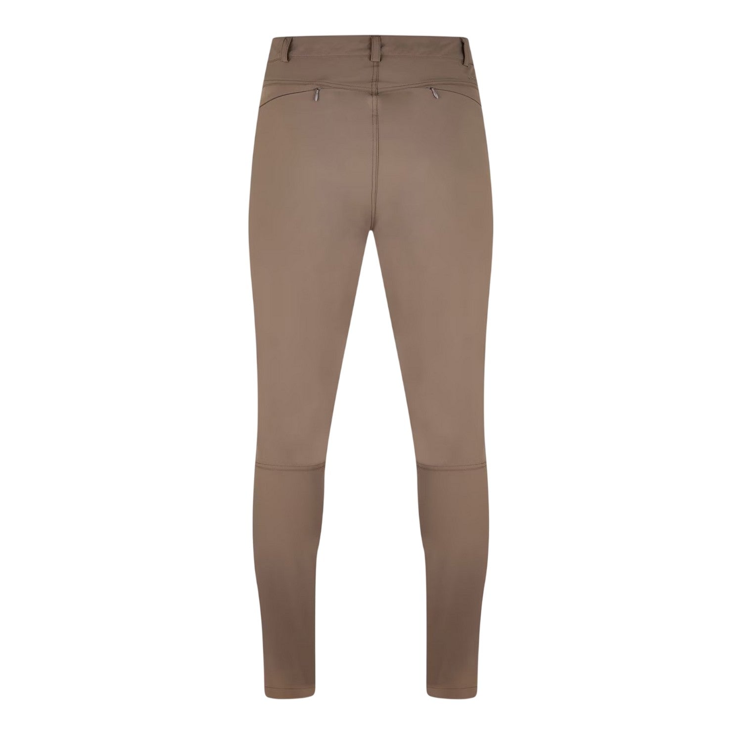 Brown - Back - Companion Mens Plain Slim Trousers