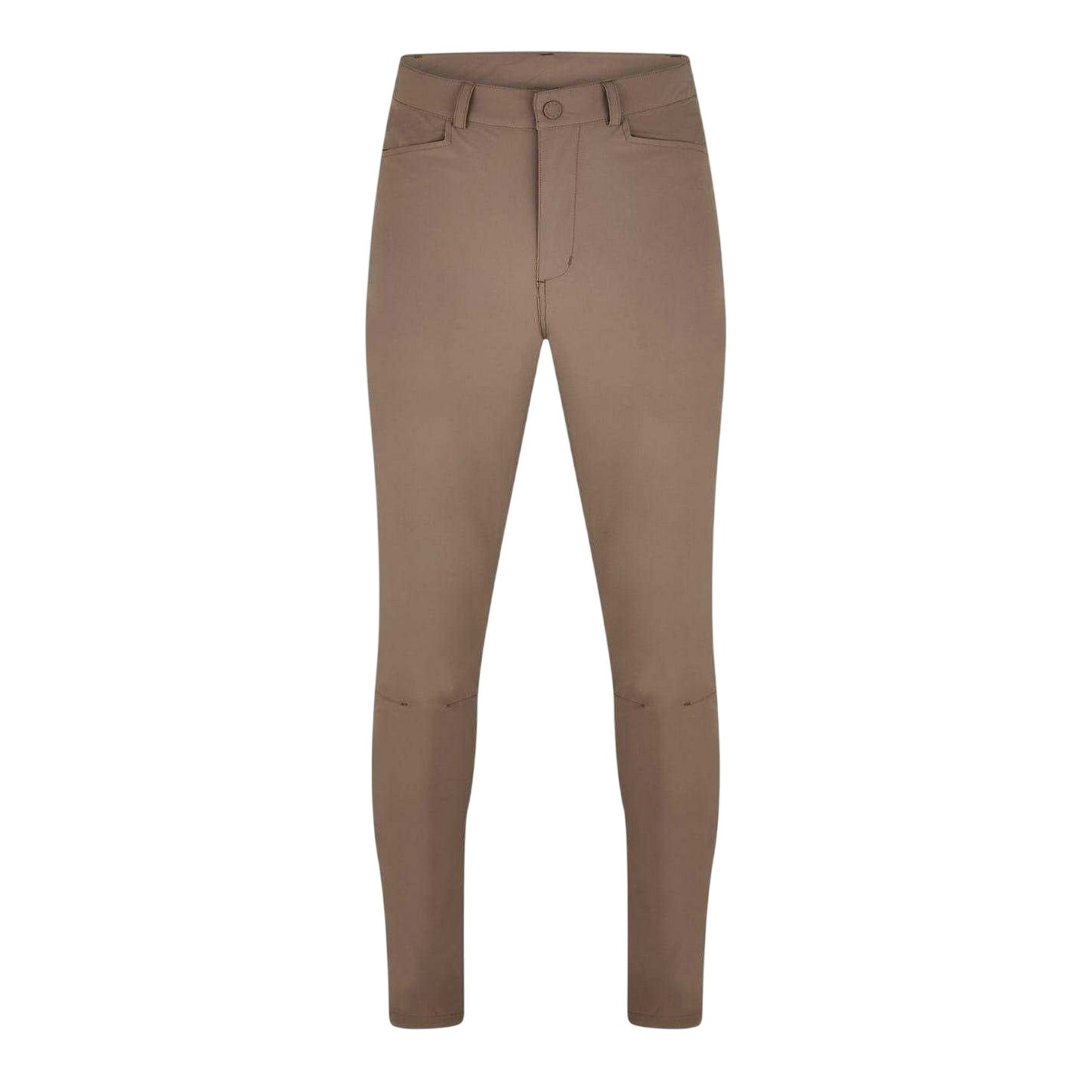Brown - Front - Companion Mens Plain Slim Trousers