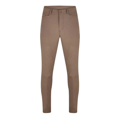 Brown - Front - Companion Mens Plain Slim Trousers
