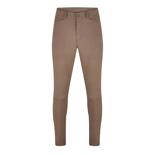 Brown - Front - Companion Mens Plain Slim Trousers