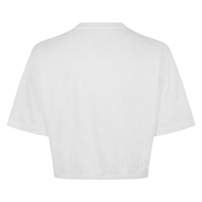 White - Back - Reebok Womens-Ladies Cotton Regular Crop T-Shirt