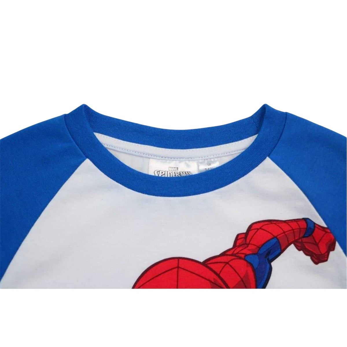 Blue-Red-White - Side - Spider-Man Childrens-Kids Character Long-Sleeved T-Shirt