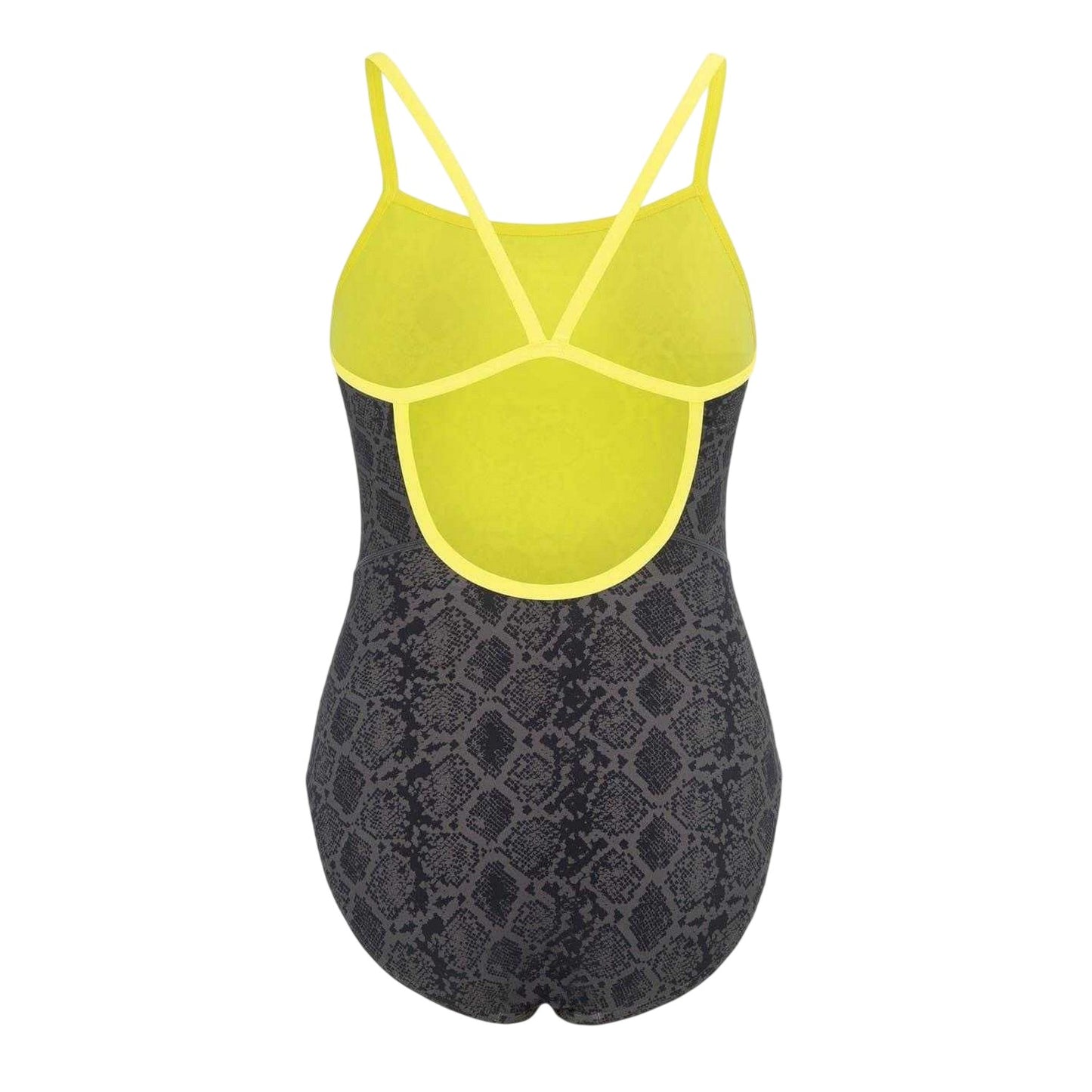 Black-Green - Back - Slazenger Womens-Ladies Snakeskin Textured One Piece Swimsuit