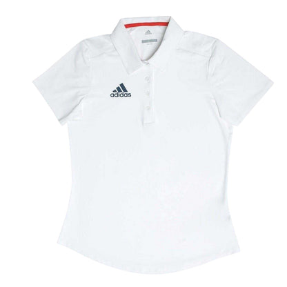 White - Front - Adidas Womens-Ladies Regular Polo Shirt