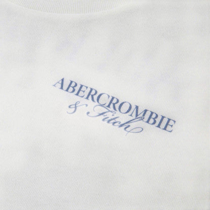White - Side - Abercrombie & Fitch Childrens-Kids Back Print T-Shirt