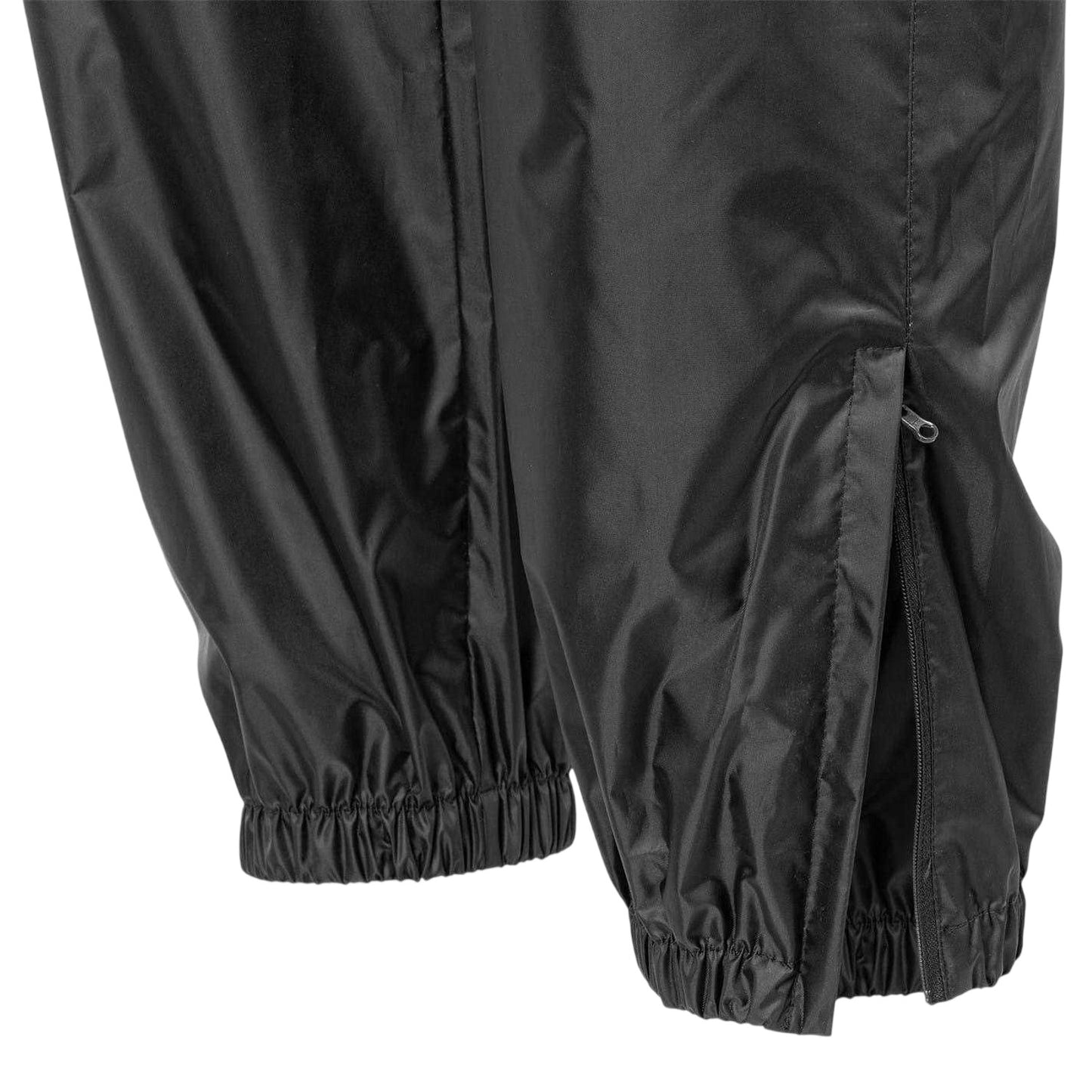 Black - Side - Sondico Mens Polyester Logo Rain Trousers
