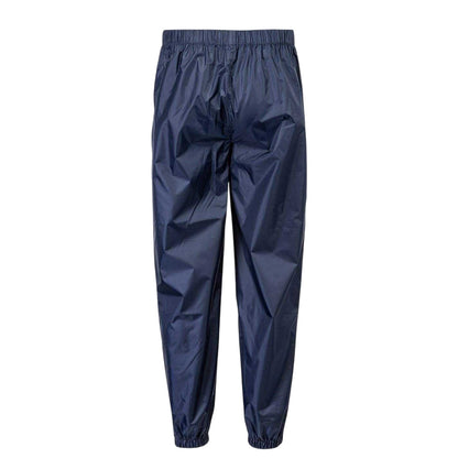 Navy - Back - Sondico Mens Polyester Logo Rain Trousers
