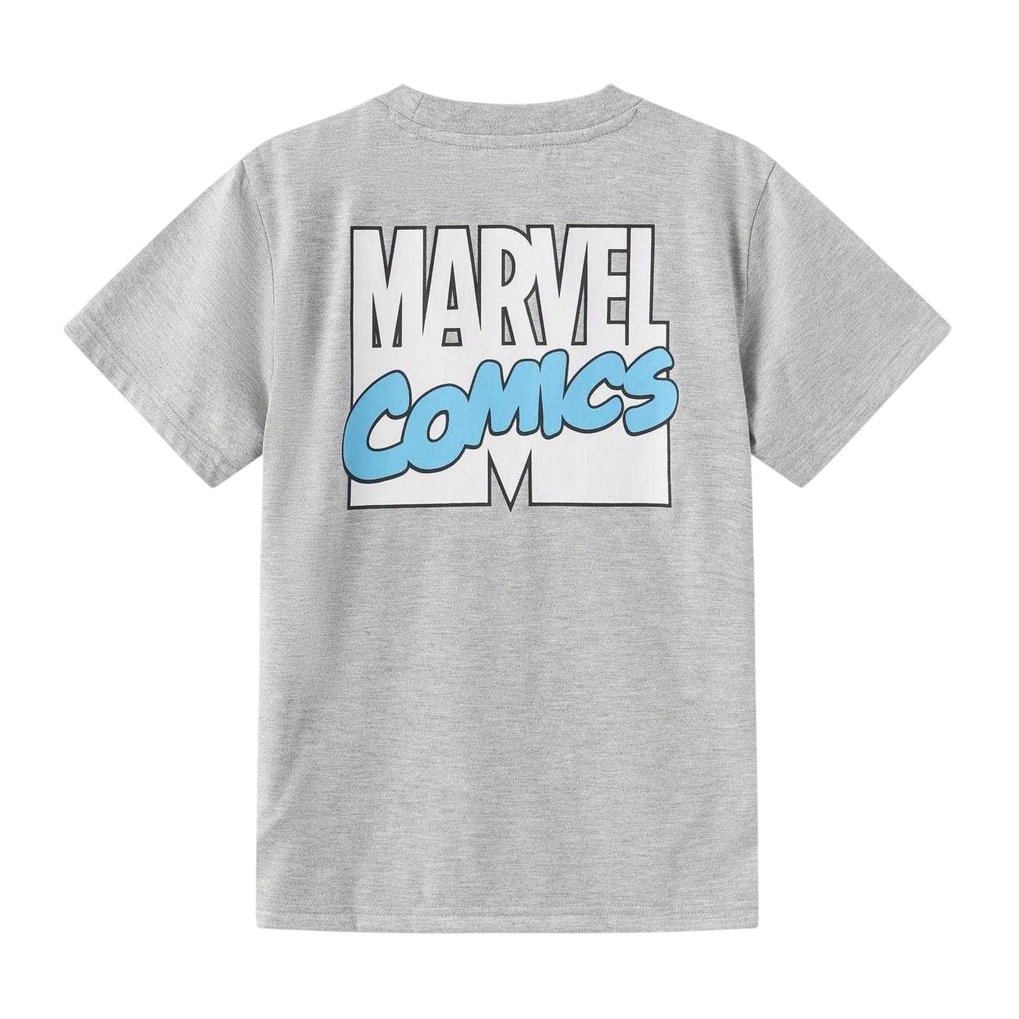 Grey - Back - Marvel Childrens-Kids Graphic Print Cotton T-Shirt