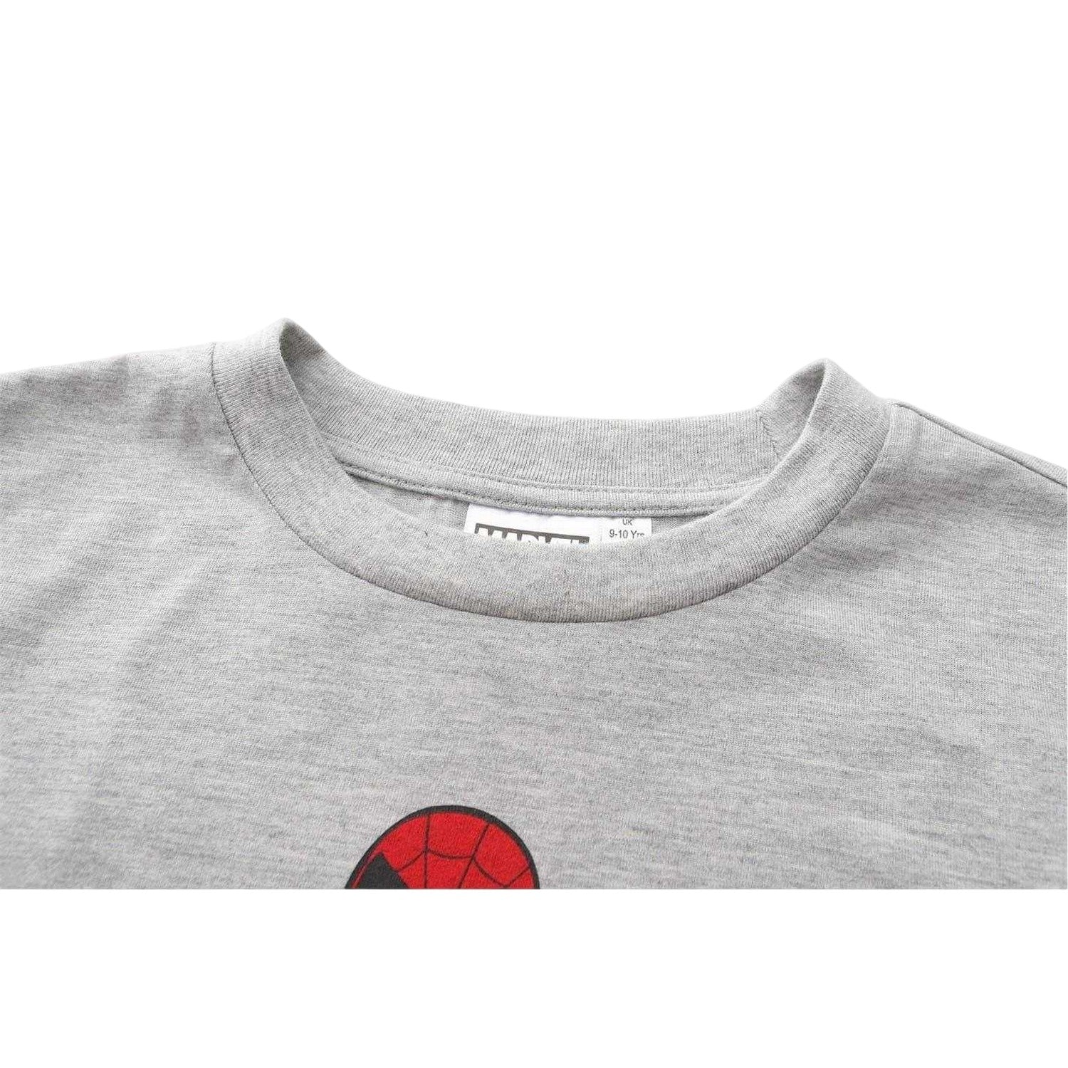 Grey - Side - Marvel Childrens-Kids Graphic Print Cotton T-Shirt