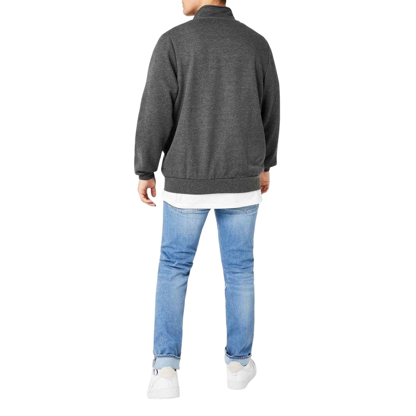 Charcoal Marl - Lifestyle - Slazenger Mens Logo Polycotton Full Zip Jacket