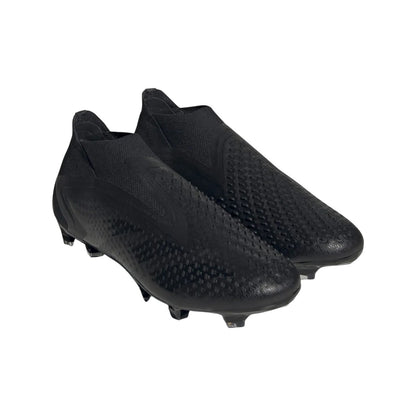 Black-White - Front - Adidas Mens Predator Accuracy+ Firm Ground Football Boots