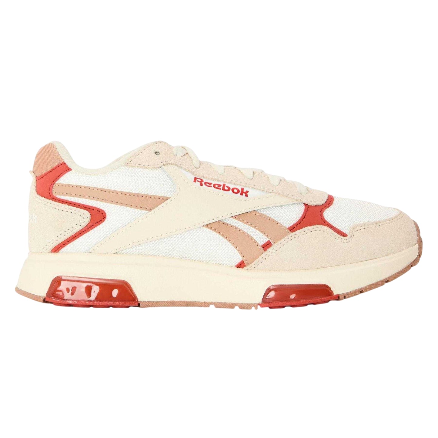 Chalk-Red - Front - Reebok Childrens-Kids Glide DMX Suede Trainers