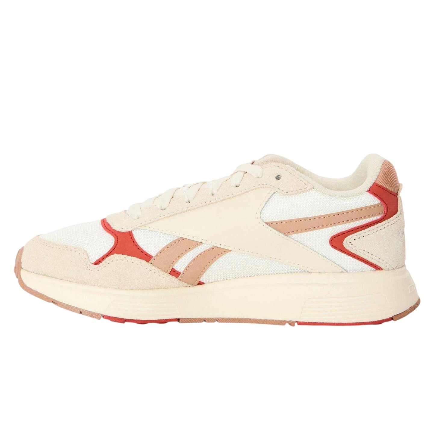 Chalk-Red - Back - Reebok Childrens-Kids Glide DMX Suede Trainers