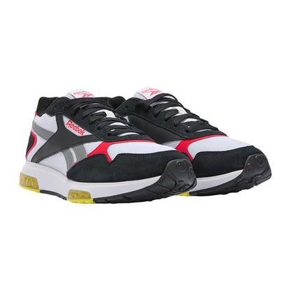 White-Black - Front - Reebok Childrens-Kids Glide DMX Suede Trainers