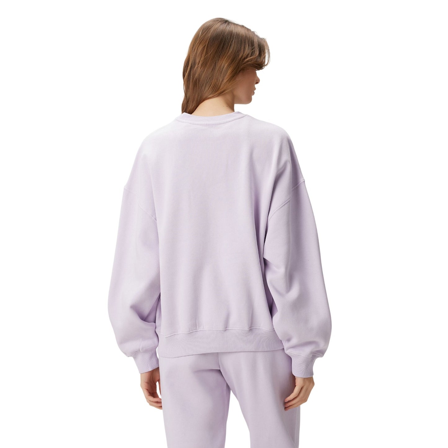 Purple - Back - Rotate Sunday Womens-Ladies Embroidered Logo Sweatshirt