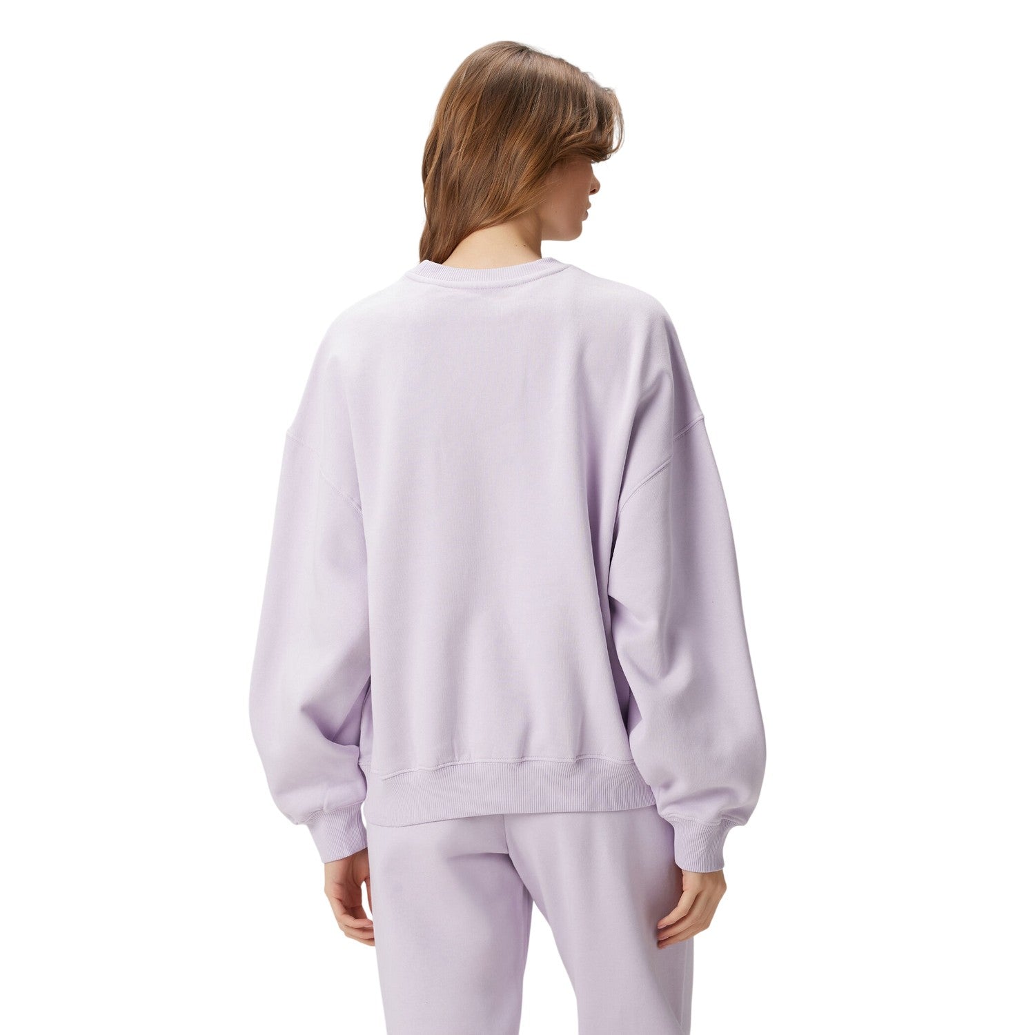 Purple - Back - Rotate Sunday Womens-Ladies Embroidered Logo Sweatshirt