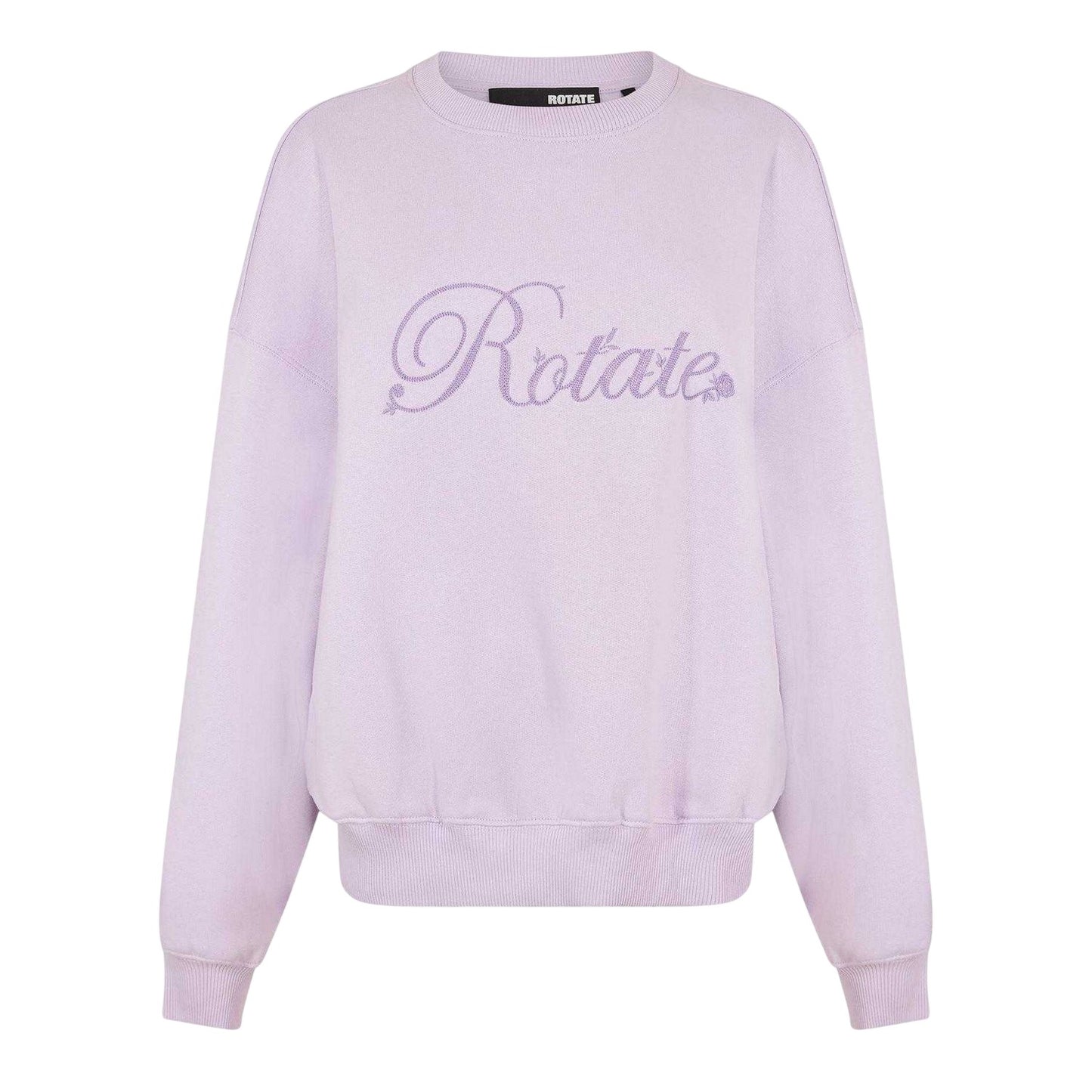 Purple - Front - Rotate Sunday Womens-Ladies Embroidered Logo Sweatshirt