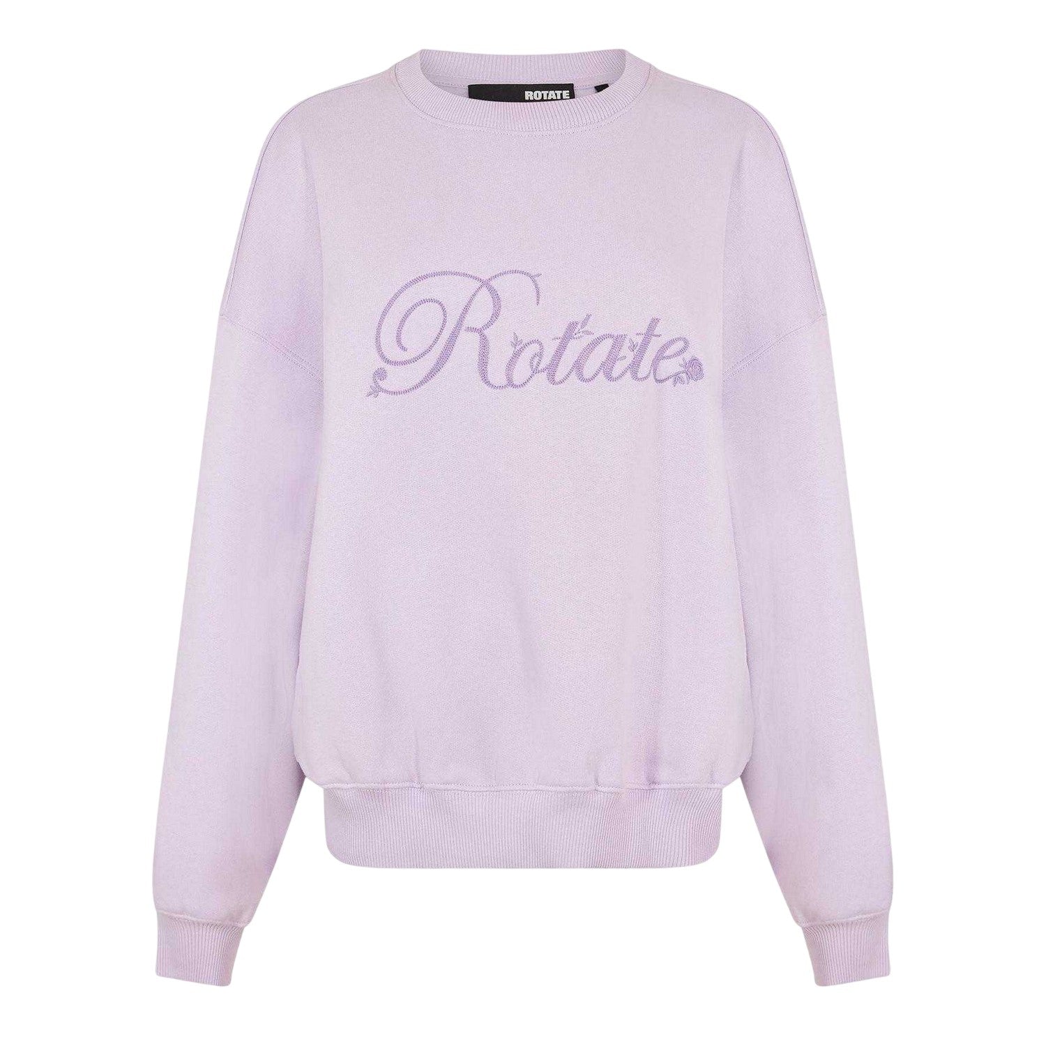 Purple - Front - Rotate Sunday Womens-Ladies Embroidered Logo Sweatshirt