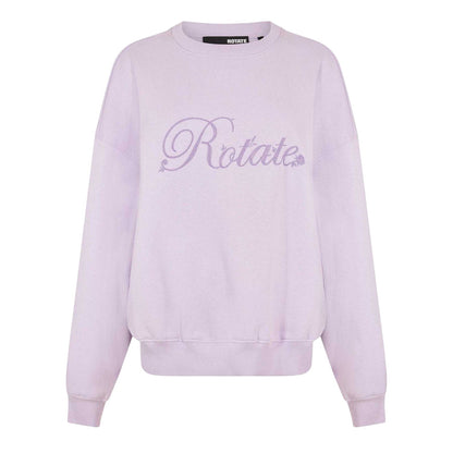 Purple - Front - Rotate Sunday Womens-Ladies Embroidered Logo Sweatshirt