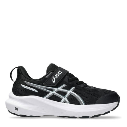 Black-Steel Grey - Front - Asics Childrens-Kids GT-1000 14 Shoes