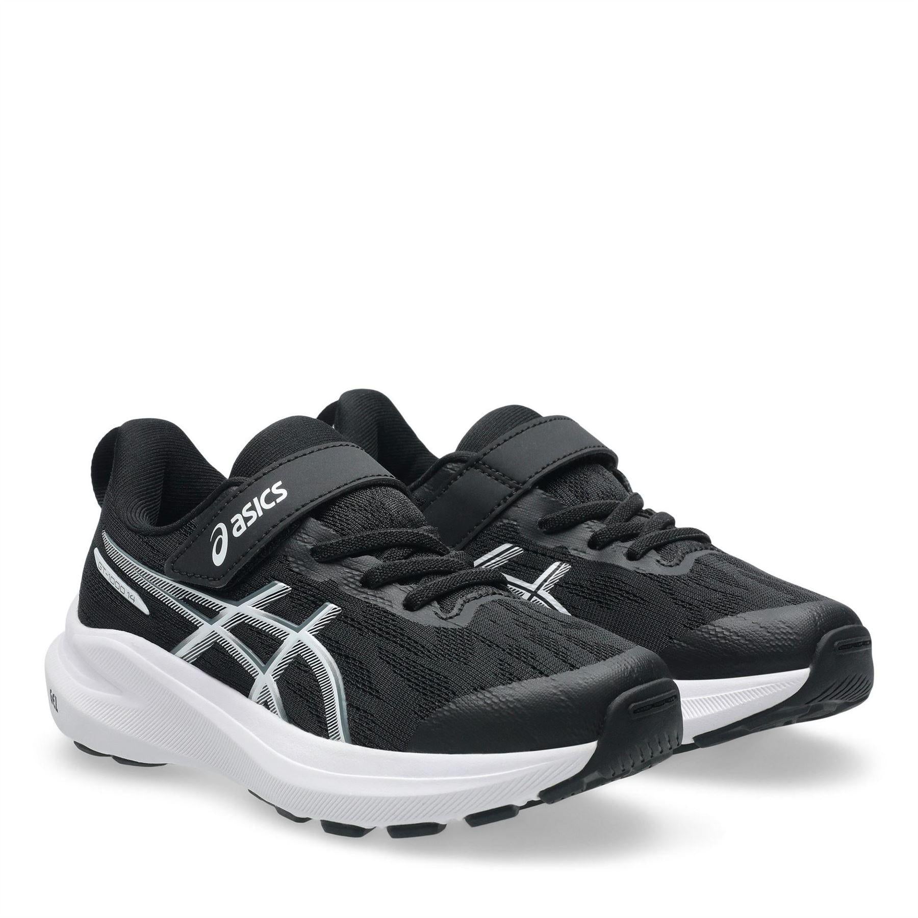 Black-Steel Grey - Lifestyle - Asics Childrens-Kids GT-1000 14 Shoes